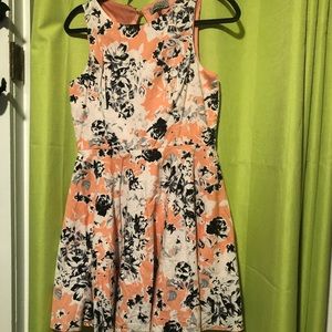 Peach floral dress